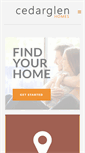 Mobile Screenshot of cedarglenhomes.com